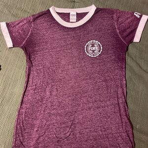 Victoria's Secret Pink Burgundy Burnout Top